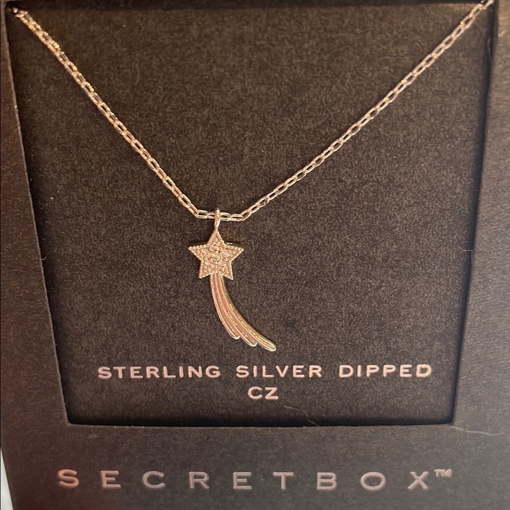 Secret Box New York Shooting Star Sterling Dipped Necklace - Picture 5 of 5